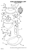 BASE AND PEDESTAL UNIT AND ACCESSORY PARTS Diagram and Parts List for KT2651XWW3  KitchenAid Mixer