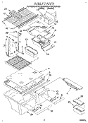 SHELF Diagram and Parts List for KTRD18KDWH03  Whirlpool Refrigerator