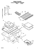 SHELF PARTS Diagram and Parts List for KTRP22KRWH02  KitchenAid Refrigerator