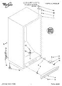 CABINET Diagram and Parts List for EV120FXEN02  Whirlpool Freezer