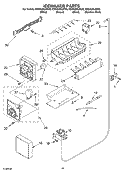 ICEMAKER PARTS Diagram and Parts List for KSRA22ILBL03  KitchenAid Refrigerator