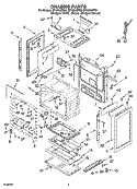 CHASSIS PARTS Diagram and Parts List for SF196LEPT0  Whirlpool Range