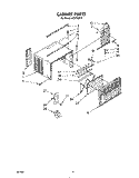 CABINET Diagram and Parts List for AC0752XT1  Whirlpool Air Conditioner