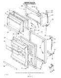 DOOR Diagram and Parts List for EJT181XKWR2  Whirlpool Refrigerator