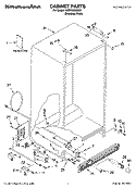 CABINET PARTS Diagram and Parts List for KSBP25INSS01  KitchenAid Refrigerator