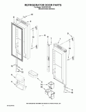 REFRIGERATOR DOOR PARTS Diagram and Parts List for GX5FHDXVY02  Whirlpool Refrigerator