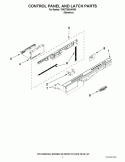 CONTROL PANEL AND LATCH PARTS Diagram and Parts List for 7WDT790SAYM0  Whirlpool Dishwasher