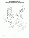 DISPENSER FRONT PARTS Diagram and Parts List for ES5DVAXWA00  Whirlpool Refrigerator