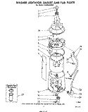WASHER AGITATOR, BASKET AND TUB Diagram and Parts List for LT4905XMW0  Whirlpool Washer Dryer Combo