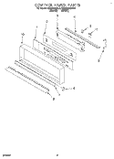 CONTROL PANEL, LITERATURE Diagram and Parts List for KEBS276BWH1  KitchenAid Wall Oven