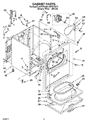 CABINET PARTS Diagram and Parts List for KGYS750LQ1  KitchenAid Dryer