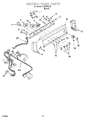 CONTROL PANEL Diagram and Parts List for KAWS855JE0  KitchenAid Washer