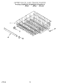 UPPER RACK AND TRACK Diagram and Parts List for KUDM24SEAL4  KitchenAid Dishwasher