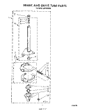 BRAKE AND DRIVE TUBE Diagram and Parts List for LA5578XSW0  Whirlpool Washer