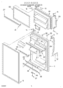 DOOR Diagram and Parts List for ET18NMXJW01  Whirlpool Refrigerator