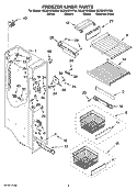 FREEZER LINER PARTS Diagram and Parts List for GC3SHEXNQ04  Whirlpool Refrigerator