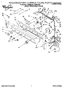 WASHER/DRYER CONTROL PANEL Diagram and Parts List for LTE6234DQ0  Whirlpool Washer Dryer Combo
