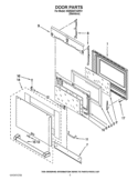 DOOR PARTS Diagram and Parts List for KERS807XSP00  KitchenAid Range
