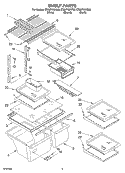 SHELF, OPTIONAL Diagram and Parts List for ET8LFKXKB00  Whirlpool Refrigerator