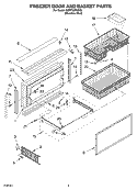 FREEZER DOOR AND BASKET PARTS Diagram and Parts List for KBRP36FKS02  KitchenAid Refrigerator