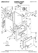CABINET PARTS Diagram and Parts List for YAED4470TQ0  Admiral Dryer