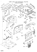 AIRFLOW AND CONTROL Diagram and Parts List for BHAC1830AS0  Whirlpool Air Conditioner