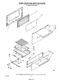 OVEN DOOR AND BROILER Diagram and Parts List for SF3020ERW0  Whirlpool Range
