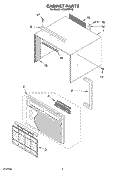 CABINET PARTS Diagram and Parts List for ACU072PK0  Whirlpool Air Conditioner