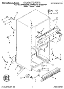 CABINET Diagram and Parts List for KTRS22KDBL01  KitchenAid Refrigerator