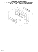 CONTROL PANEL PARTS Diagram and Parts List for KEBS177DWH7  KitchenAid Wall Oven