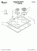 COOKTOP PARTS Diagram and Parts List for RY160LXTS3  Whirlpool Range