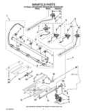 MANIFOLD PARTS Diagram and Parts List for WFG524SLAW0  Whirlpool Range