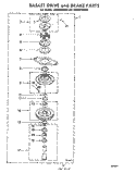 BASKET DRIVE AND BRAKE Diagram and Parts List for LA5805XMW0  Whirlpool Washer