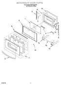 MICROWAVE DOOR Diagram and Parts List for KEMS308GSS1  KitchenAid Microwave Oven Combo