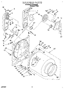 BULKHEAD Diagram and Parts List for LGT6634AQ2  Whirlpool Dryer