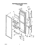 REFRIGERATOR DOOR Diagram and Parts List for 3XRZ2727FI01  Whirlpool Refrigerator