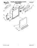 FRAME AND CONSOLE Diagram and Parts List for DU920QWDQ3  Whirlpool Dishwasher
