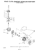BRAKE, CLUTCH, GEARCASE, MOTOR AND PUMP Diagram and Parts List for LA7000XSW0  Whirlpool Washer