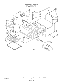 CABINET Diagram and Parts List for MW3601XW0  Whirlpool Microwave