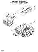 LOWER RACK PARTS Diagram and Parts List for GU2300XTLS2  Whirlpool Dishwasher