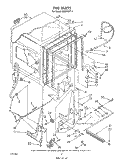 TUB , LITERATURE AND OPTIONAL Diagram and Parts List for DU8570XT1  Whirlpool Dishwasher