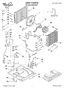 UNIT, LITERATURE Diagram and Parts List for ACM184XJ0  Whirlpool Air Conditioner