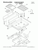 COOKTOP PARTS Diagram and Parts List for KDRS807SSS04  KitchenAid Range