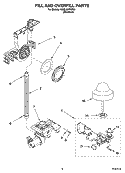 FILL AND OVERFILL PARTS Diagram and Parts List for KUDL02FRSS0  KitchenAid Dishwasher