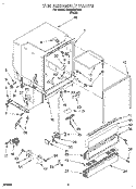 TUB ASSEMBLY Diagram and Parts List for DU930QWDB3  Whirlpool Dishwasher