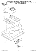 SECTION Diagram and Parts List for GLT3614GT3  Whirlpool Cooktop