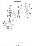 CABINET Diagram and Parts List for MW1200XW0  Whirlpool Microwave