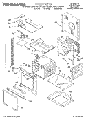 OVEN Diagram and Parts List for KEBS107DAL4  KitchenAid Wall Oven