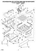 EVAPORATOR ICE CUTTER GRID AND WATER PARTS Diagram and Parts List for KUIS15PRHW6  KitchenAid Ice Maker