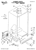 CABINET PARTS Diagram and Parts List for 6ED2FHGXSQ02  Whirlpool Refrigerator